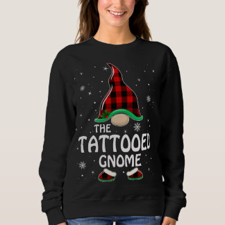 Sweatshirt Tatouage Gnome Buffalo Plaid Matching Famille Chri