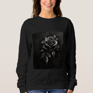 Sweatshirt tatouage rose vintage
