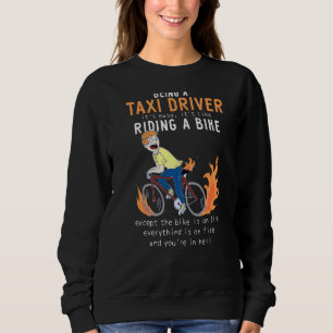 Sweatshirt Taxi Conducteur Comme équitation Vélo Cycliste Drô