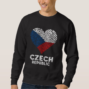 Sweatshirt Tchèque Pride Tchèque Racines Ceska Heart Républiq
