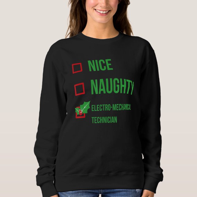 Sweatshirt Technicien en mécanique électrique Funny Pajama Ch (Devant)