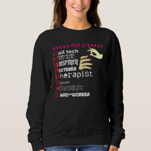 Sweatshirt Technicien Nail Love Nail Tech Funny Tech Nail Stu