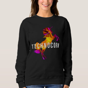 Sweatshirt Technocorn Festival de Techno Musique Rave DJ EDM