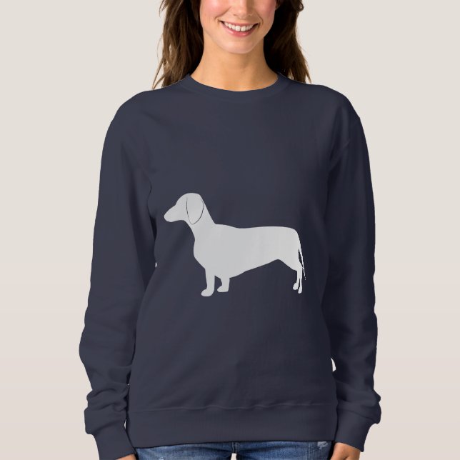 Sweatshirt Teckel en silhouette (Devant)