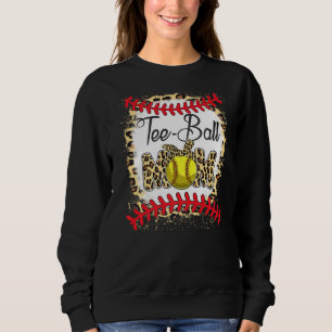 Sweatshirt Tee Ball Maman Softball Leopard Bleached Mère Da