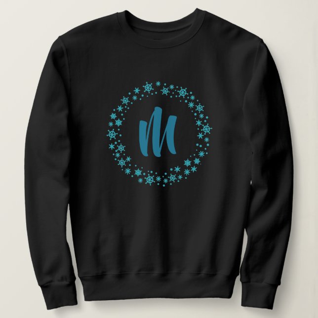 Sweatshirt tendance Monogram Snowflake (Design devant)