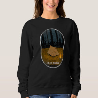 Sweatshirt Tente de camping Je déteste les gens