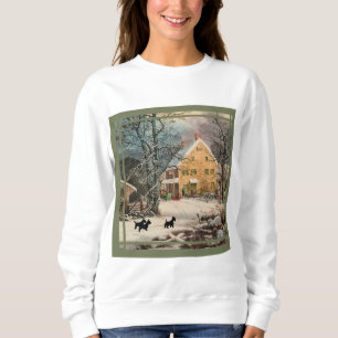 Sweatshirt Térrier Écossais Hiver Ancien Style