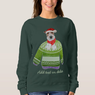 Sweatshirt Térrier Fox à poil dur Vacances Noël Chien Maman l