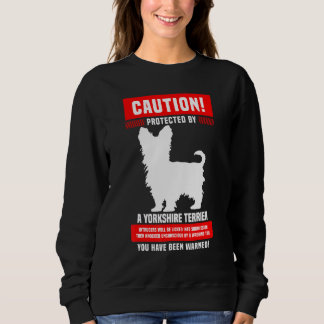 Sweatshirt Terroriste du Yorkshire Avertissement Protégé Par