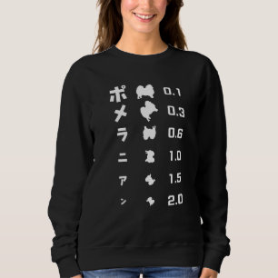 Sweatshirt Test des yeux Chien Chien Chien Poméranien Chien C