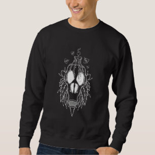 Sweatshirt Tête de corbeau squelette punk gothique avec une b