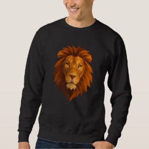 Sweatshirt Tête de lion polygonale - Conception de puissance