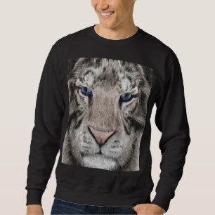 Sweatshirt Tête de Tigre Blanc Esthétique Faunique
