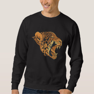 Sweatshirt Tête de visage léopard Jaguars Cheetahs Big Cat Wi