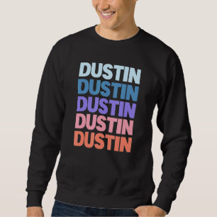 Sweatshirt Texte répété moderne Dustin