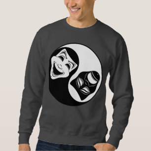 Sweatshirt Théâtre Yin Yang Design - Masques de comédie et de