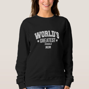 Sweatshirt Thème déco de chien de race mixte Puggle pour femm