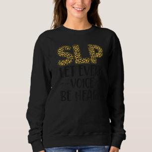Sweatshirt Thérapie orthophoniste Assistant SLP Leopard Che