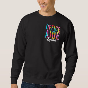 Sweatshirt Tie Dye Office Aide Squad Pocket Office Administra