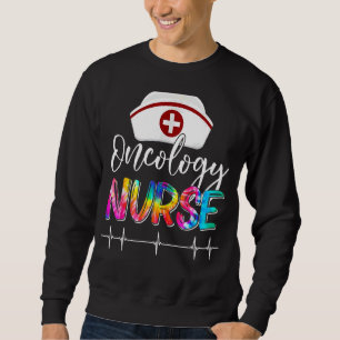 Sweatshirt Tie Dye Stethoscope Oncologie Infirmière Journée I