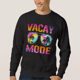 Sweatshirt Tie Dye Vacay Mode Famille Vacances Summer Sunglas