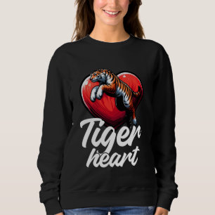Sweatshirt Tiger Heart Wild Amoureux des animaux Wildlife Pla