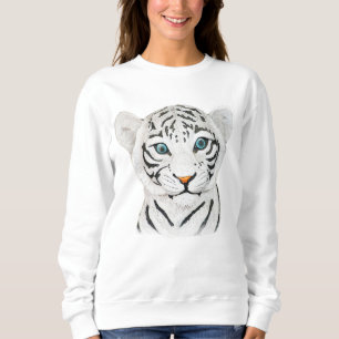 Sweatshirt Tigre blanc croustillant - Art faunique mignon