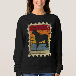 Sweatshirt Timbre-Poste Avec Un Chien De Coucher De Soleil