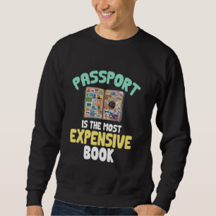 Sweatshirt Timbres de passeport de souvenir - Voyage drôle da