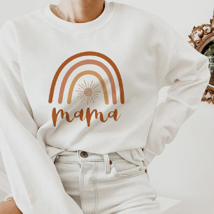 Sweatshirt TINLEY Boho Burnt Orange Rainbow Sun Mama