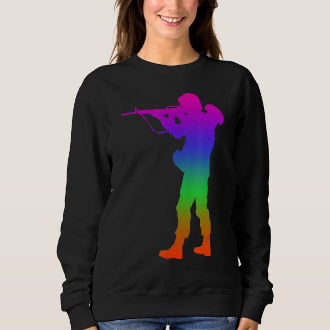Sweatshirt Tirer Des Ombres En Couleur Arc-En-Ciel (Devant)