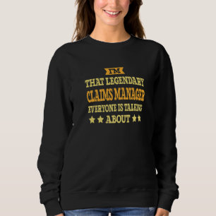 Sweatshirt Titre de gestionnaire de réclamations Employé Trav