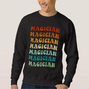 Sweatshirt Titre de poste coloré inspirant de magicien rétro