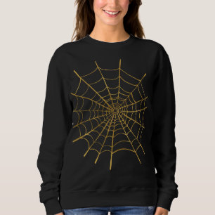 Sweatshirt Toile d'araignée dorée Halloween