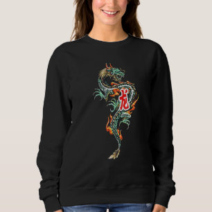 Sweatshirt Tokyo Dragon Asiatique Néo-Rétro 80s Japonais Dr