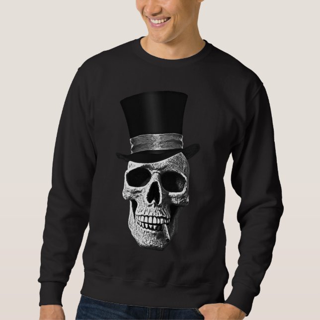 Sweatshirt Top hat skull (Devant)
