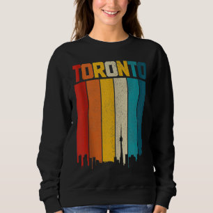Sweatshirt Toronto Skyline Fierté Vintage Rétro Ontario Canad