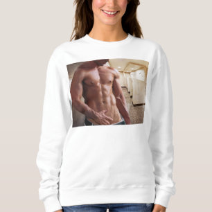 Sweatshirt Torse d'homme musclé torse nu sixpack de SlipperyJ