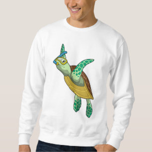 Sweatshirt Tortue à la plongée avec tuba
