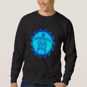Sweatshirt Tortue bleu tropical