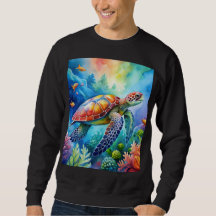 Tortue de mer peinte