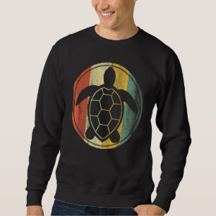 Sweatshirt Tortue de mer rétro biologie marine biologiste plo