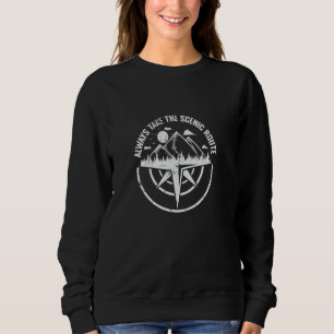 Sweatshirt Toujours prendre le Randonnée de route Pittoresque