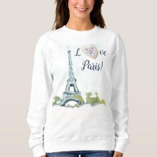 Sweatshirt Tour Eiffel Paris France Croquis en encre Love Pa