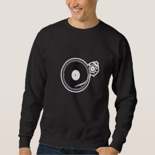 Sweatshirt Tourne-disque Dj Avec Stylet Et Scratc Graphique A