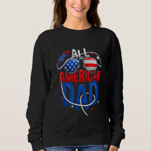 Sweatshirt Tous les Américains Papa Correspondant Famille Qua