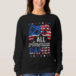 Sweatshirt Tous les joueurs américains Jeu vidéo Drapeau Amér