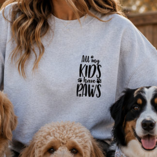 Sweatshirt Tous Mes Enfants Ont Des Pattes Maman Chien avec N