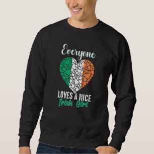 Sweatshirt Tout le monde aime une jolie Irlandaise jolies fem